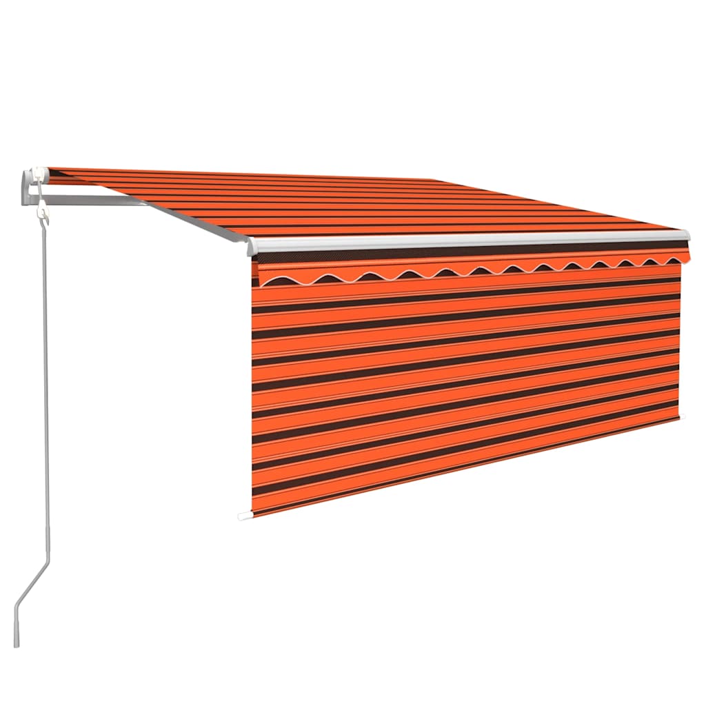 Automatska tenda s roletom 3,5 x 2,5 m narančasto-smeđa