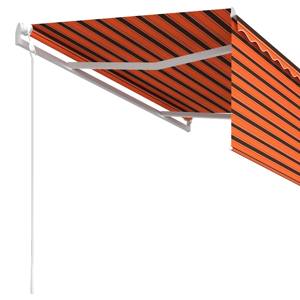 Automatska tenda s roletom 3,5 x 2,5 m narančasto-smeđa