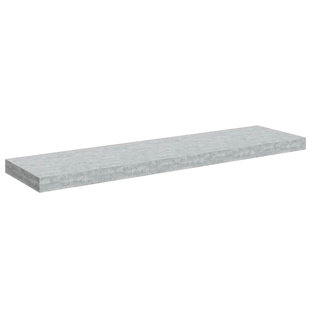 Plutajuće zidne police 2 kom boja betona 90x23,5x3,8 cm MDF