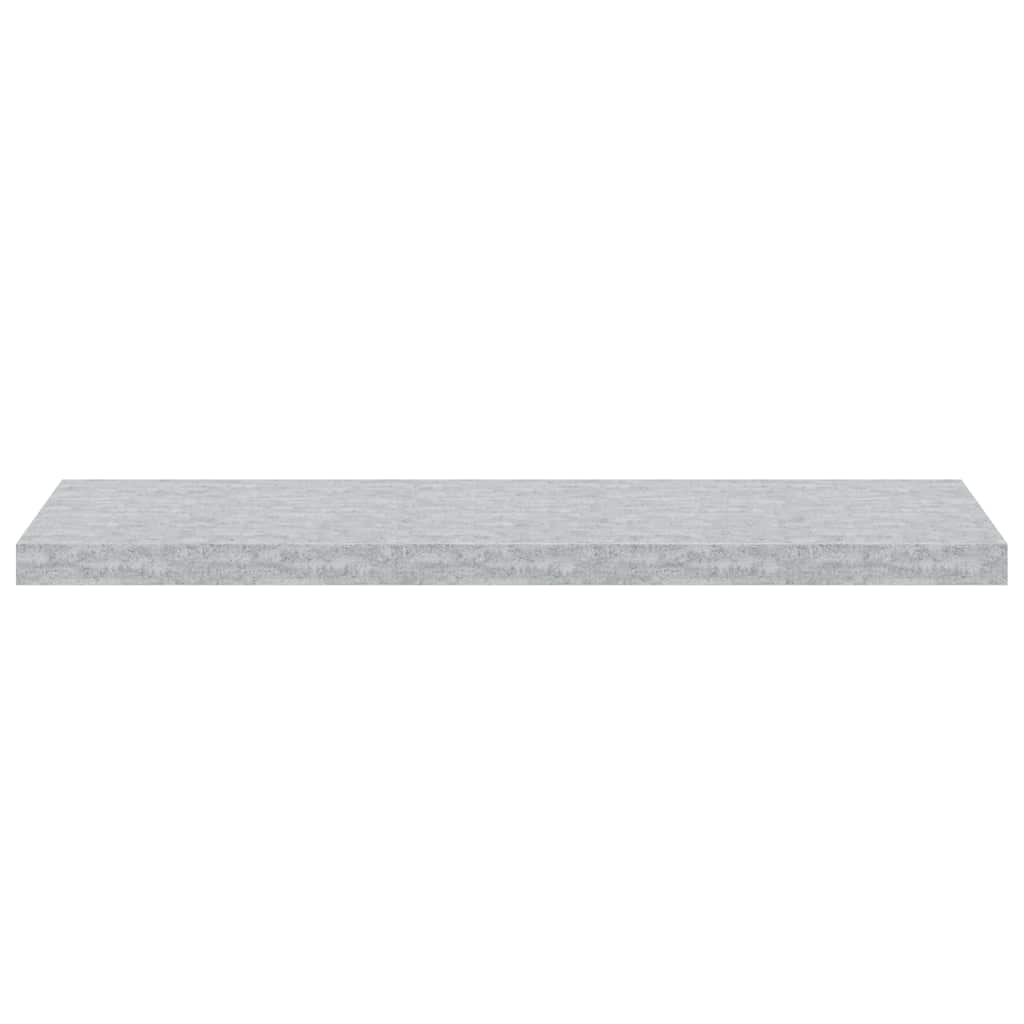 Plutajuće zidne police 2 kom boja betona 90x23,5x3,8 cm MDF