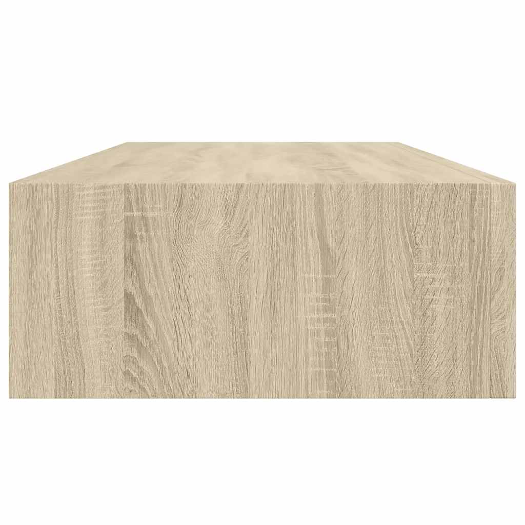 Zidne police s ladicom 2 kom boja hrasta 60 x 23,5 x 10 cm MDF