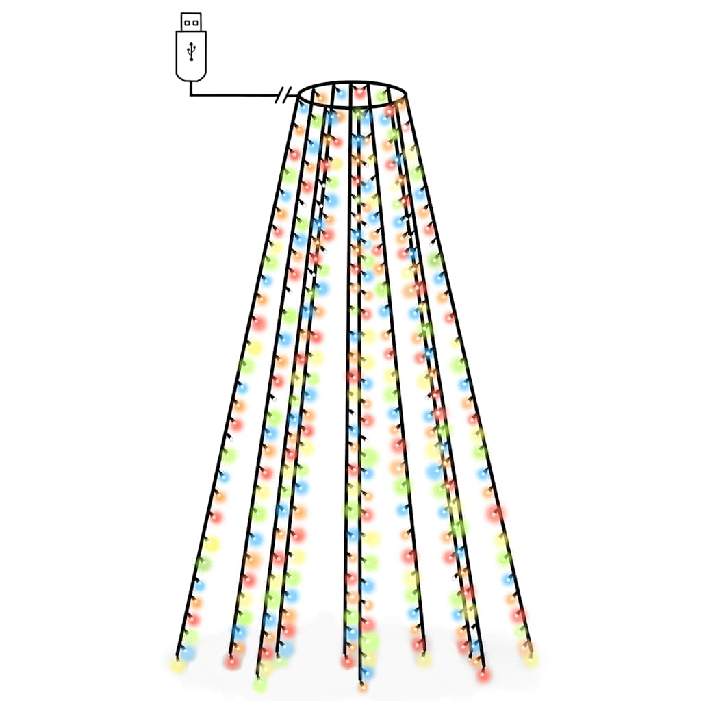 Mrežasta svjetla za božićno drvce 300 LED žarulja šarena 300 cm