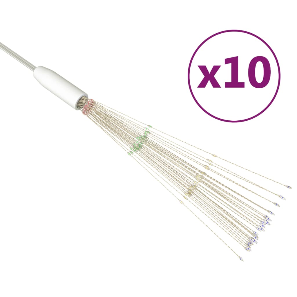 Božićna svjetla izgled vatrometa 10 kom višebojna 20cm 1400 LED