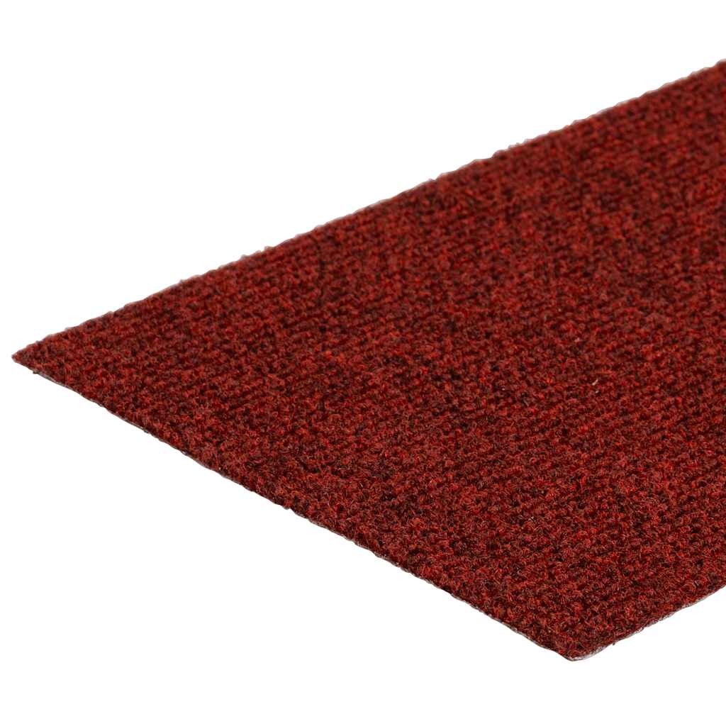 Prostirke za stepenice, samoljepljive, 15 kom 60x25 cm, bordo crvene, pravokutne