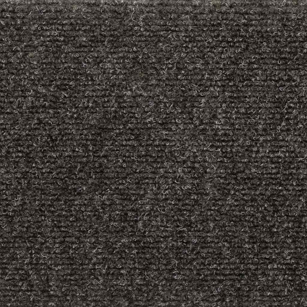Prostirke za stepenice samoljepljive 15 kom 60x25 cm antracit pravokutne