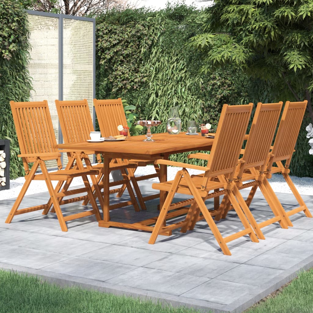 7-dijelni vrtni blagovaonski set od masivnog bagremovog drva 150-200 cm