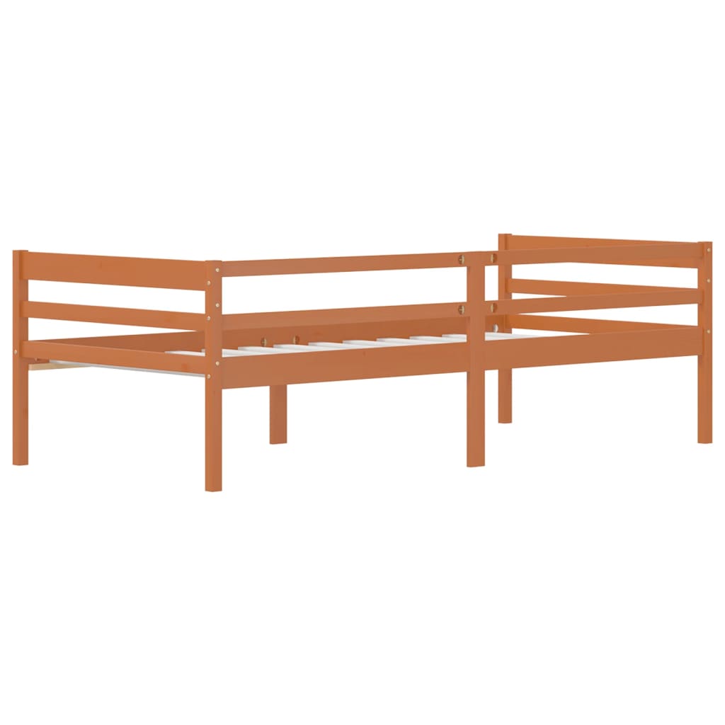 Okvir za krevet od masivne borovine smeđa boja meda 90 x 200 cm