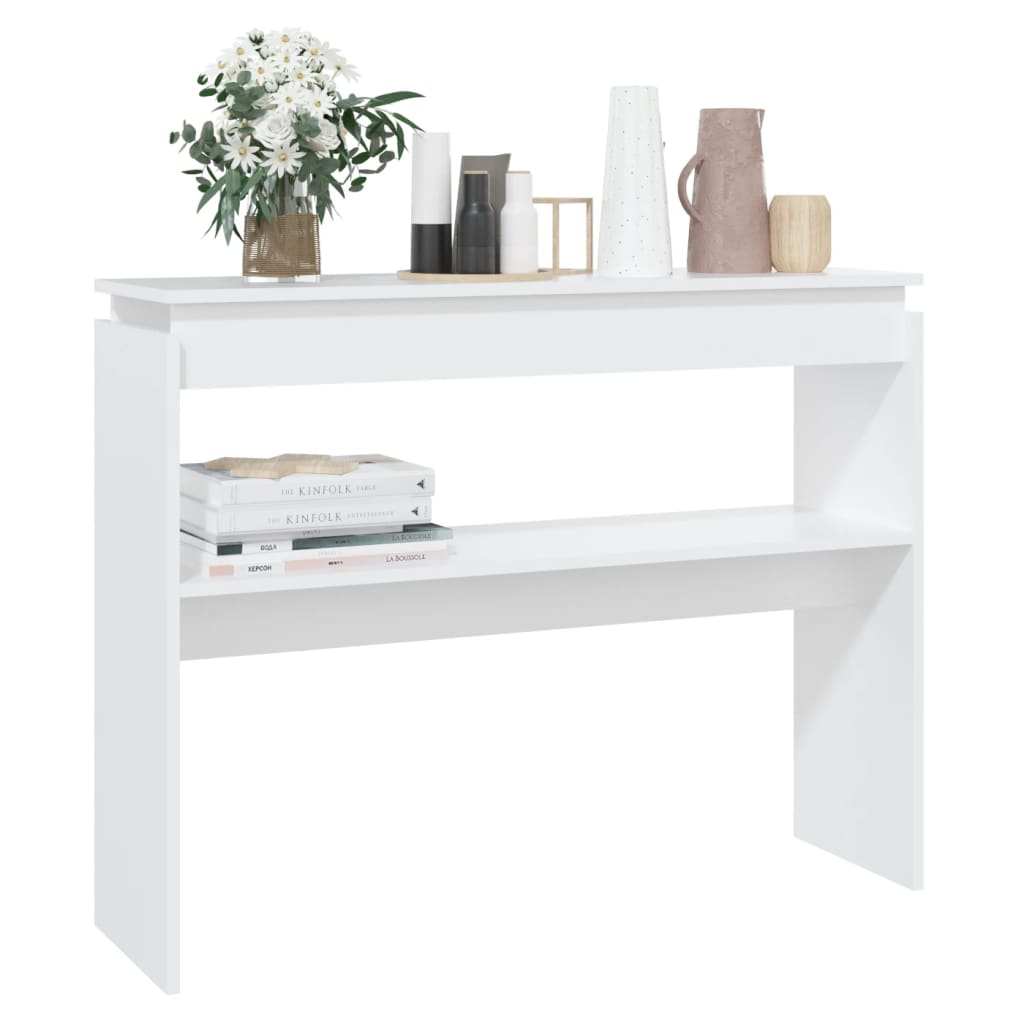 Konzolni stol bijeli 102 x 30 x 80 cm od konstruiranog drva