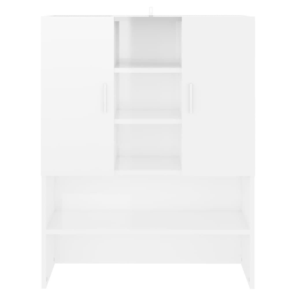 Ormarić za perilicu rublja visoki sjaj bijeli 70,5x25,5x90 cm