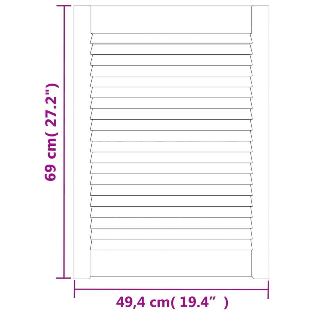 Vrata za ormarić rešetkasti dizajn 4 kom 69 x 49,4 cm borovina