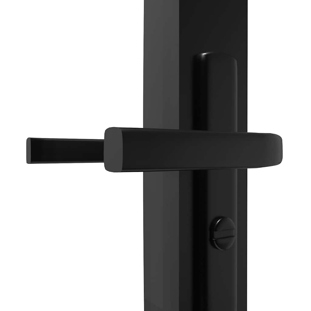 Sobna vrata od stakla ESG i aluminija 93 x 201,5 cm crna
