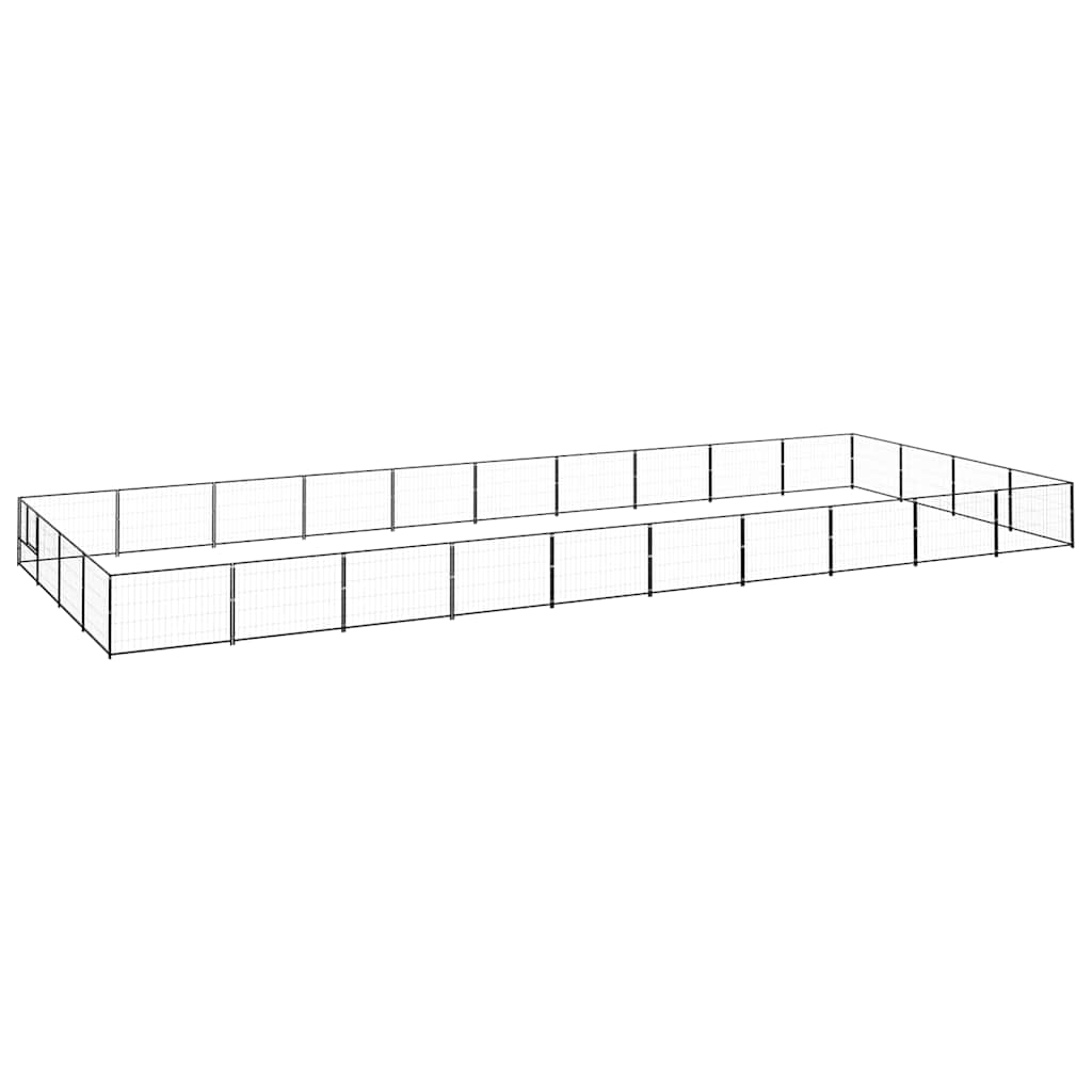 Kavez za pse crni 40 m² čelični