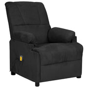 Masažna fotelja od crne mikrovlaknaste tkanine