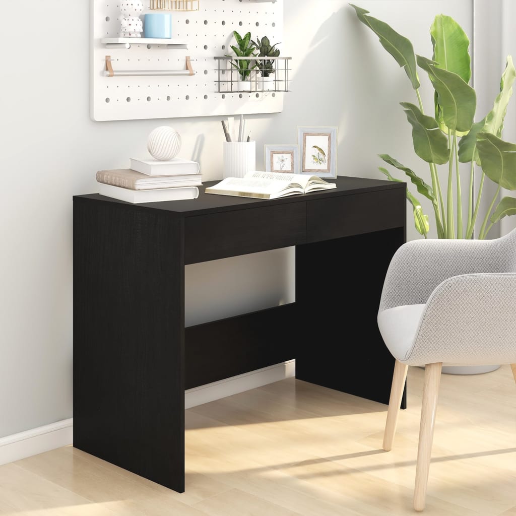 Radni stol crni 101 x 50 x 76,5 cm od konstruiranog drva