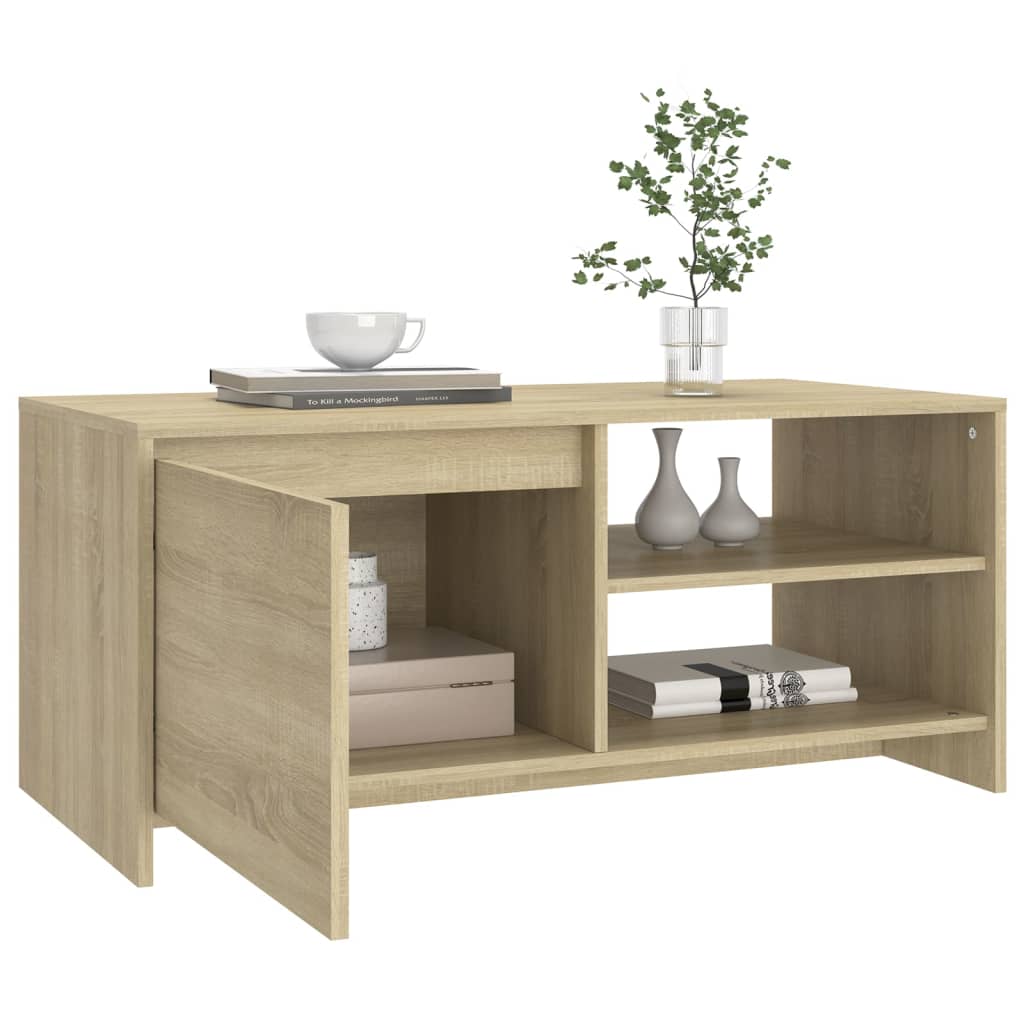 Stolić za kavu boja hrasta 102 x 50 x 45 cm konstruirano drvo