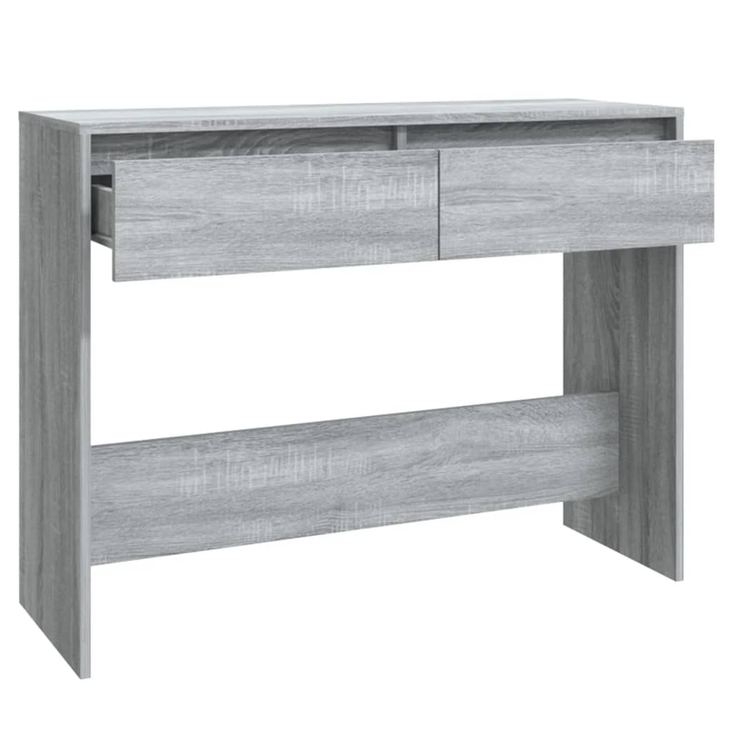 Konzolni stol siva boja hrasta 100x35x76,5 cm konstruirano drvo