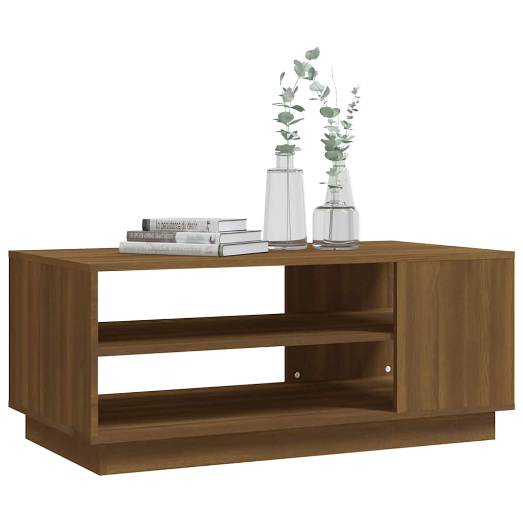 Stolić za kavu smeđa boja hrasta 102x55x43 cm konstruirano drvo