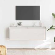 Zidni ormarić bijeli 100 x 30 x 35 cm od masivne borovine