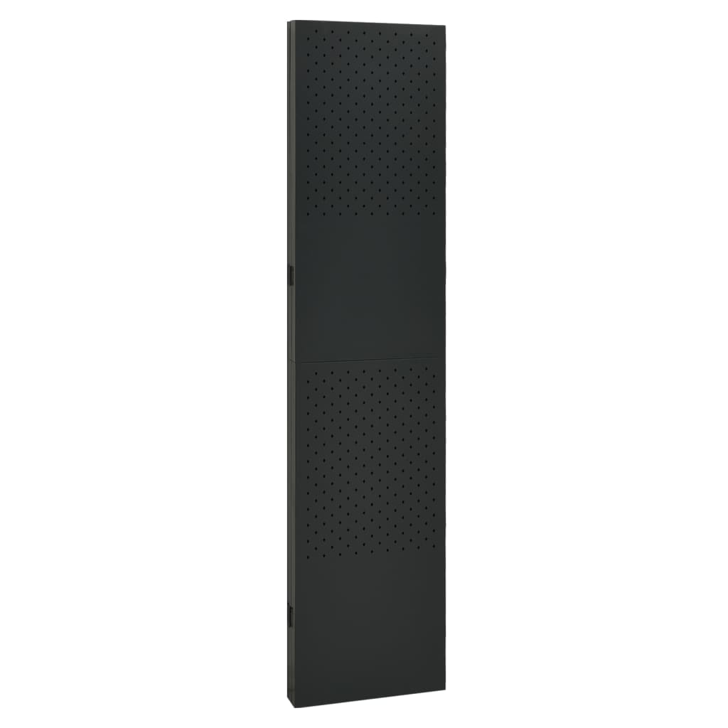 Sobne pregrade s 4 panela 2 kom crne 160 x 180 cm čelične