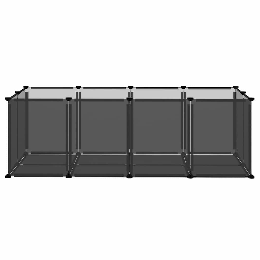 Kavez za male životinje crni 144 x 74 x 46,5 cm PP i čelik