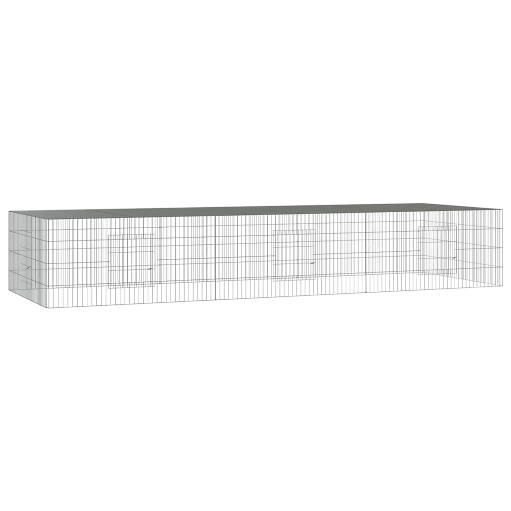 Kavez za zečeve s 3 panela 325x109x54 cm od pocinčanog željeza
