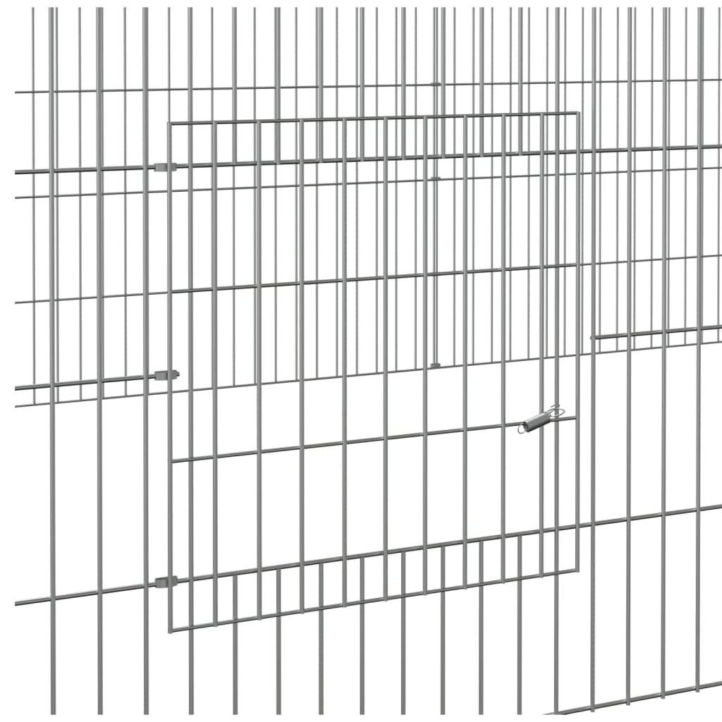 Kavez za zečeve s 4 panela 433x109x54 cm od pocinčanog željeza