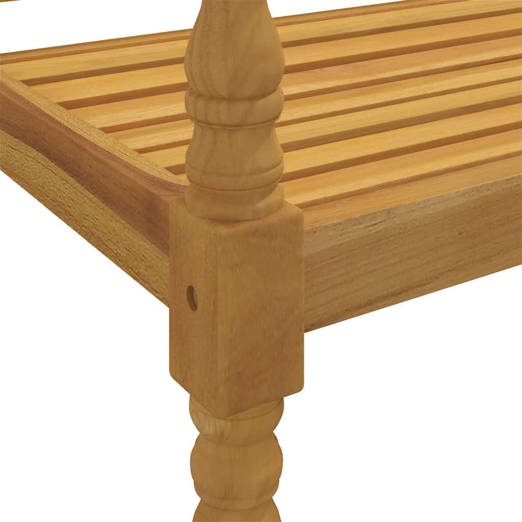 Klupa Batavia s bež jastukom 150 cm od masivne tikovine