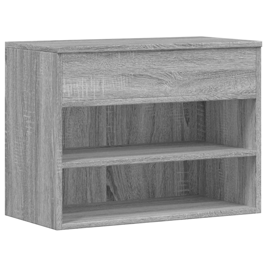 Klupa za cipele boja sivog hrasta 60x30x45 cm konstruirano drvo