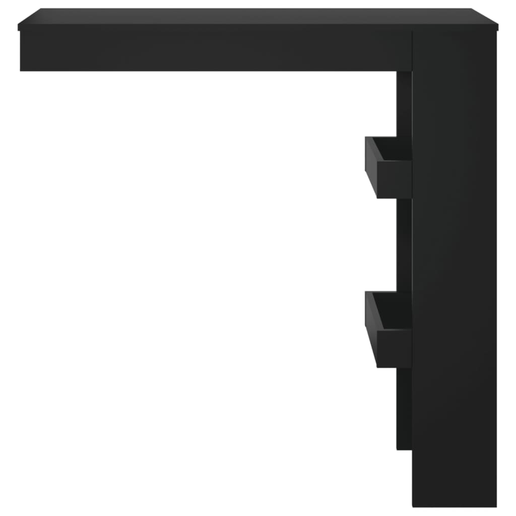 Zidni barski stol crni 102 x 45 x 103,5 cm konstruirano drvo