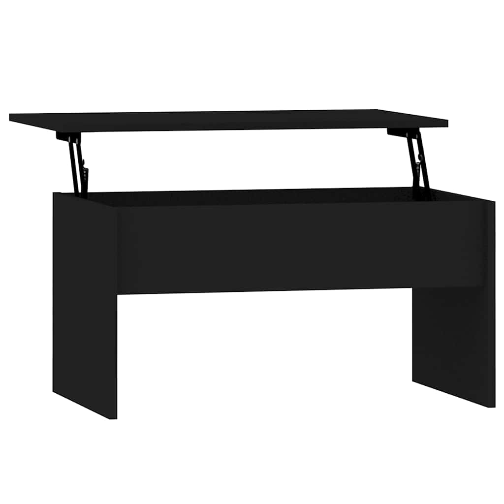 Stolić za kavu crni 80 x 50,5 x 41,5 cm od konstruiranog drva