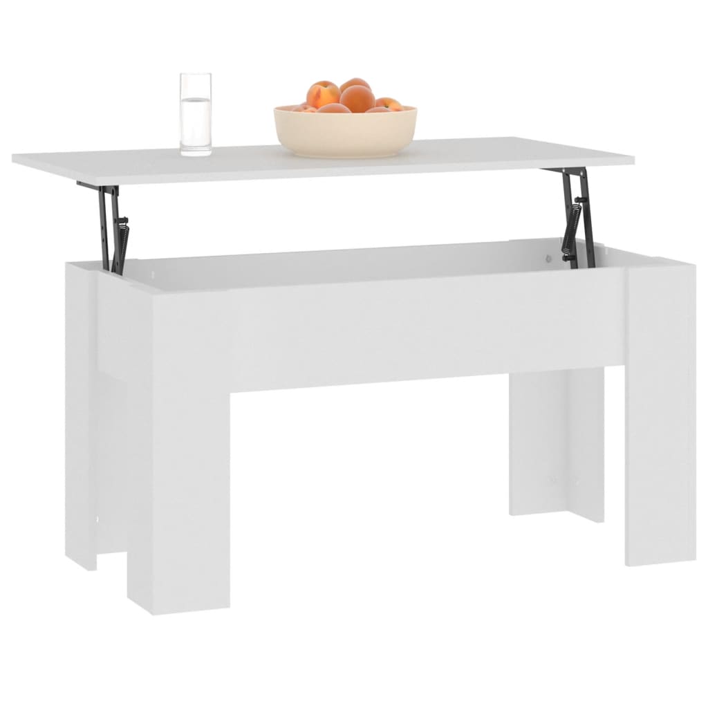 Stolić za kavu bijeli 101x49x52 cm od konstruiranog drva