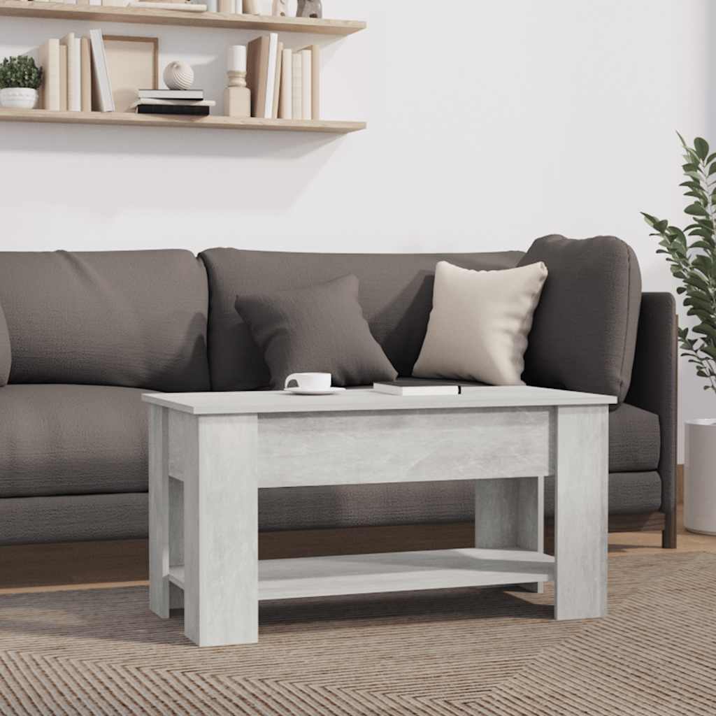 Stolić za kavu boja betona 101x49x52 cm konstruirano drvo