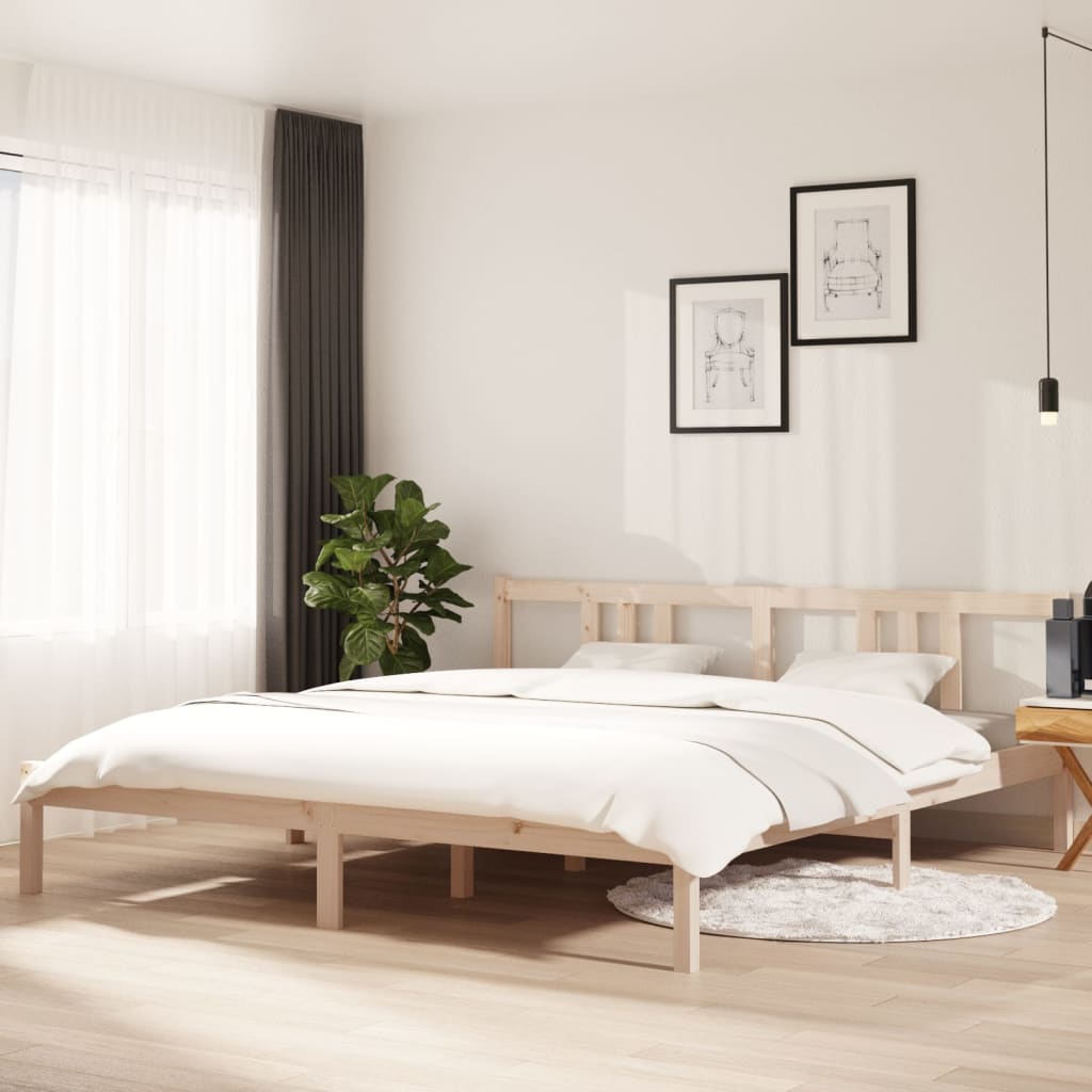 Okvir za krevet od masivnog drva 180 x 200 cm veliki bračni