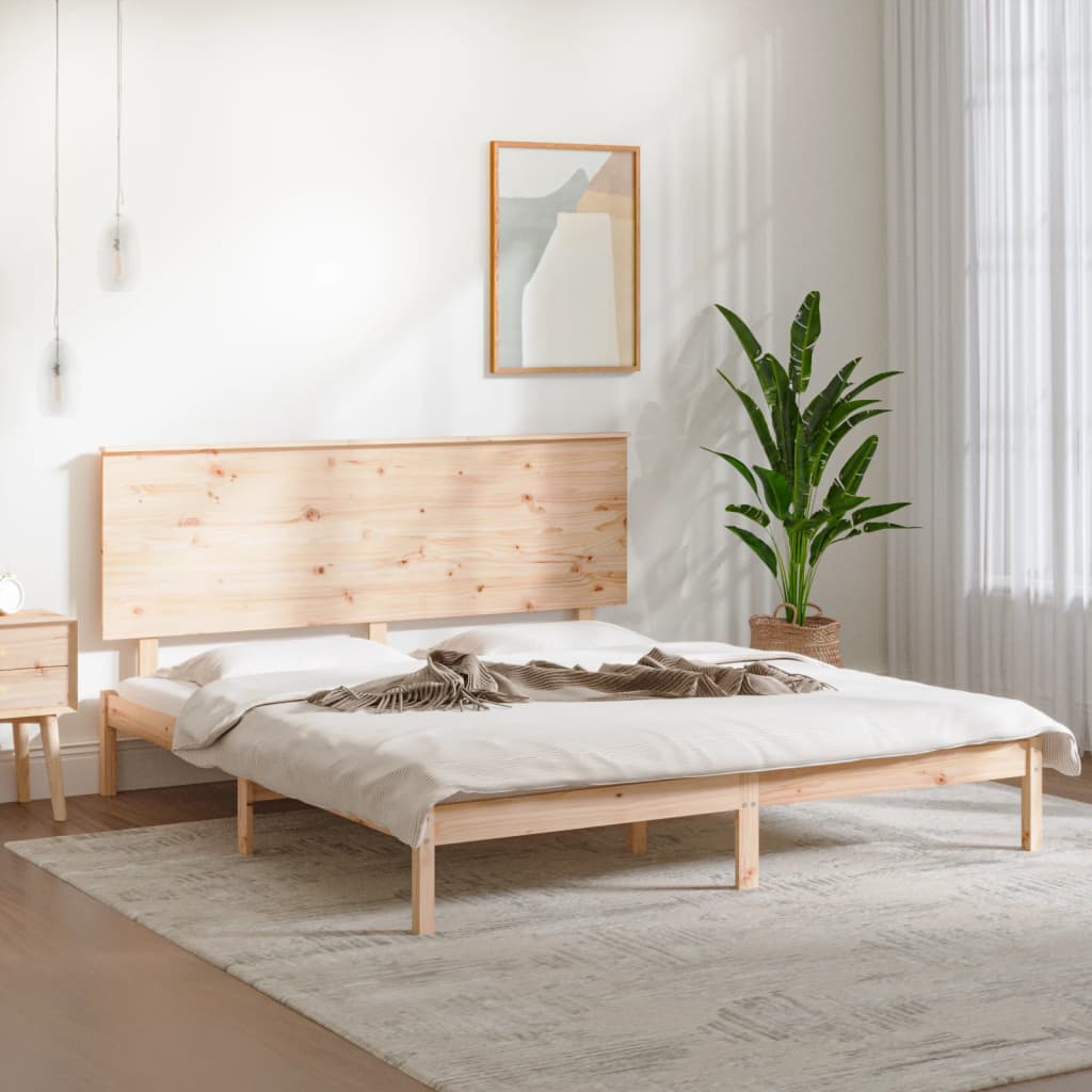 Okvir za krevet od masivnog drva 150 x 200 cm veliki bračni