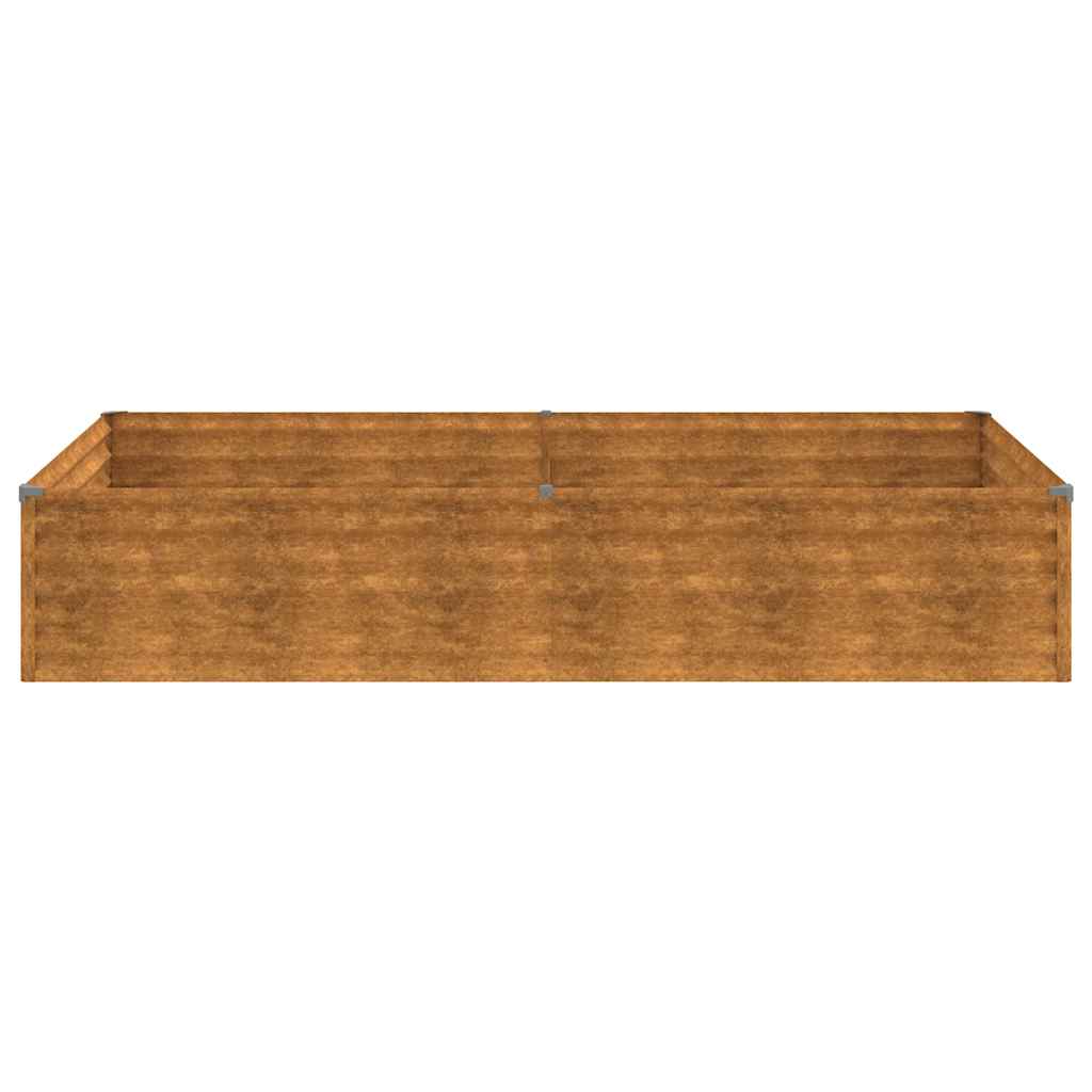 Povišena vrtna gredica 195 x 100 x 36 cm od čelika COR-TEN