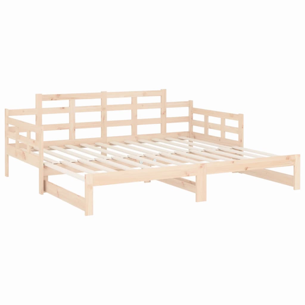 Dnevni ležaj na izvlačenje od masivne borovine 2 x (80x200) cm