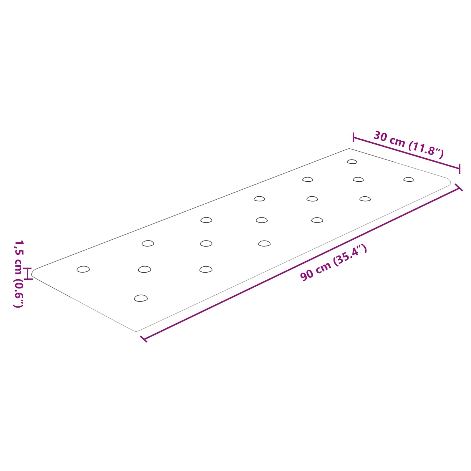 Zidna uzglavlja 12 pcs Krema 90 x 30 cm Lažna koža