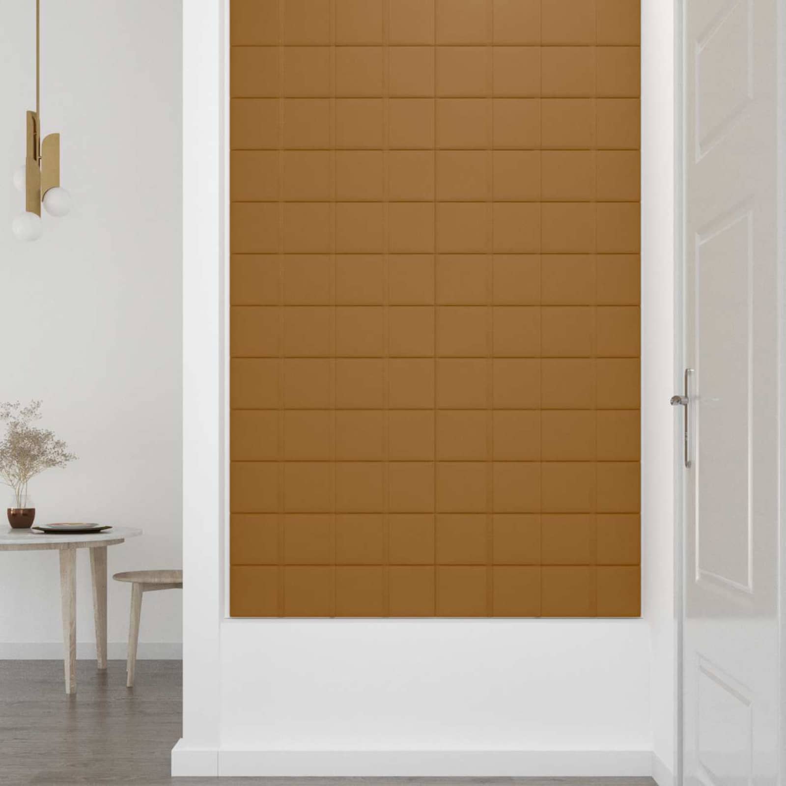 Zidna uzglavlja 12 pcs Smeđa 60 x 15 cm Baršun