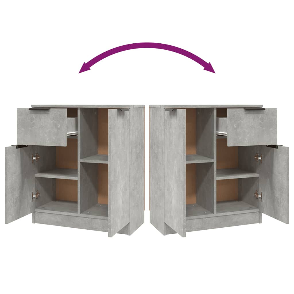 Komoda siva boja betona 60x30x70 cm od konstruiranog drva