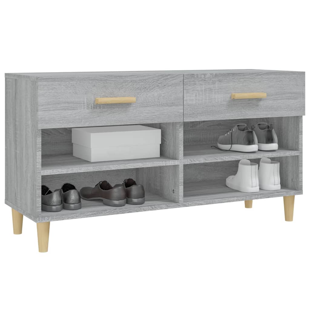 Ormarić za cipele sivi hrast 102 x 35 x 55 cm konstruirano drvo