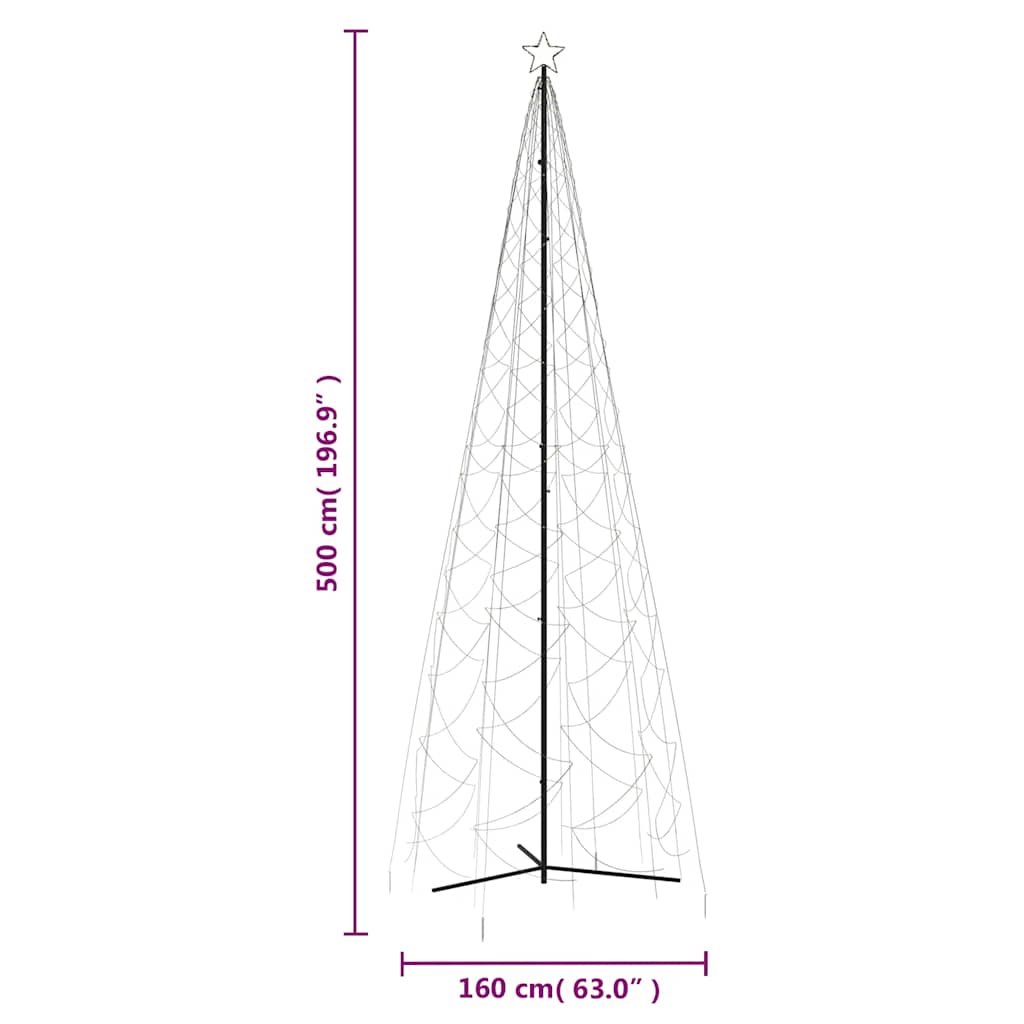 Božićno drvce u češeru toplo bijelo 1400 LED dioda 160x500 cm