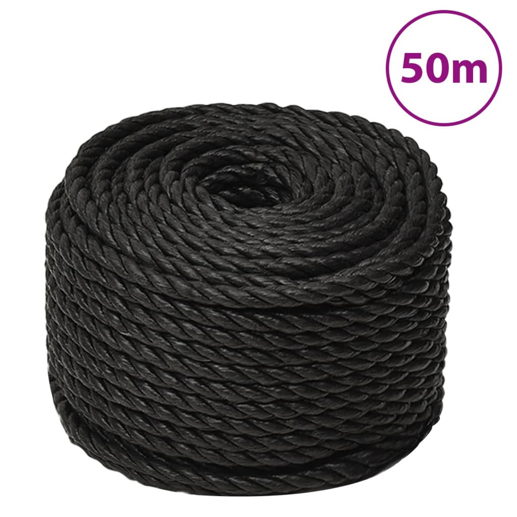 Radno uže crno 24 mm 50 m od polipropilena