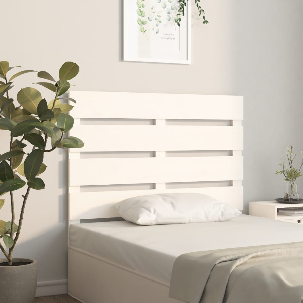 Uzglavlje bijelo 75 x 3 x 80 cm od masivne borovine