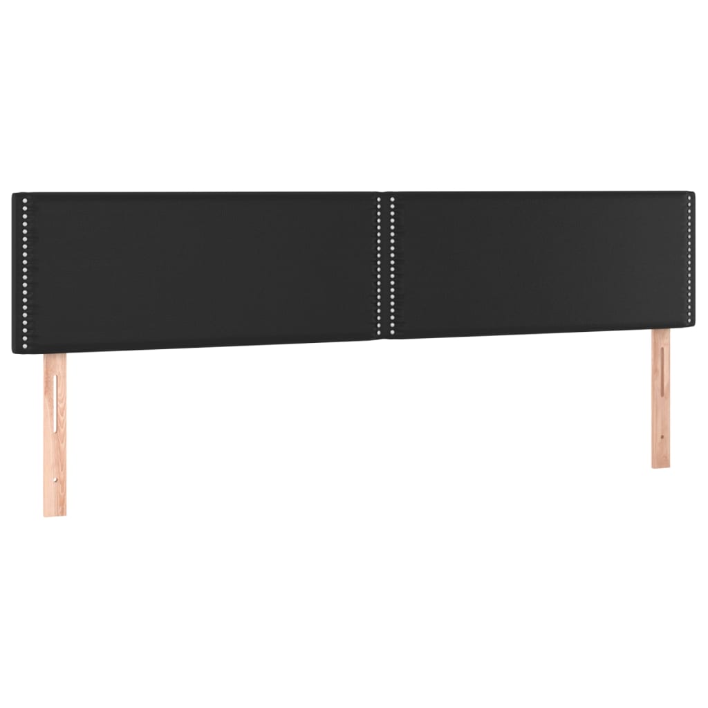 Uzglavlja crna 200x5x78/88 cm od umjetne kože