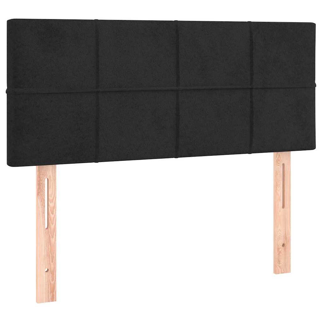 Uzglavlje crno 100x5x78/88 cm baršunasto