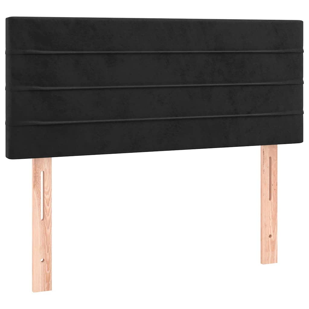 Uzglavlje crno 90x5x78/88 cm baršunasto