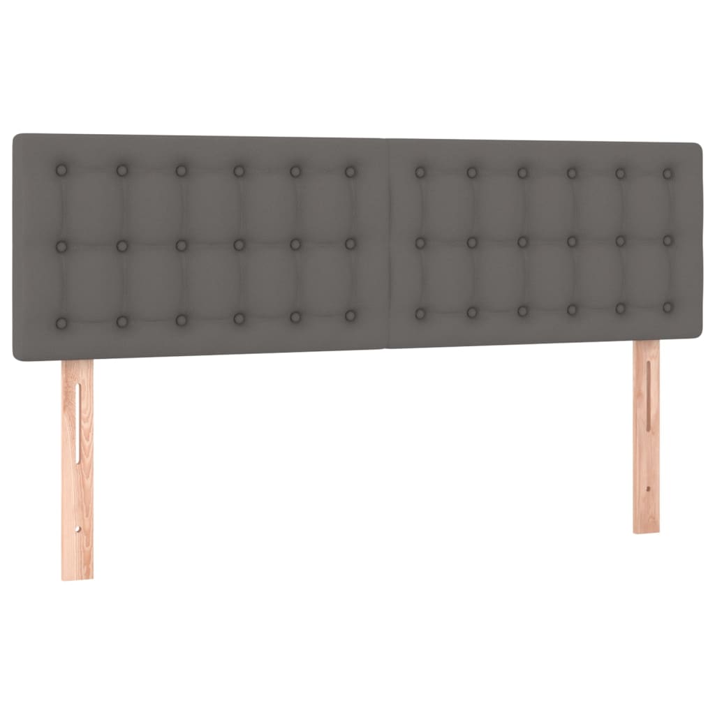 Uzglavlja siva 144x5x78/88 cm od umjetne kože