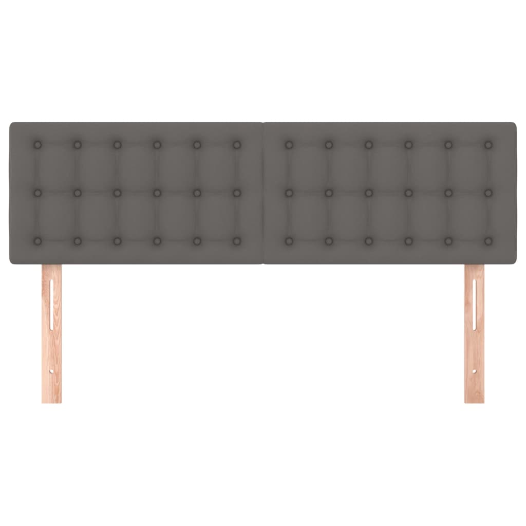 Uzglavlja siva 144x5x78/88 cm od umjetne kože