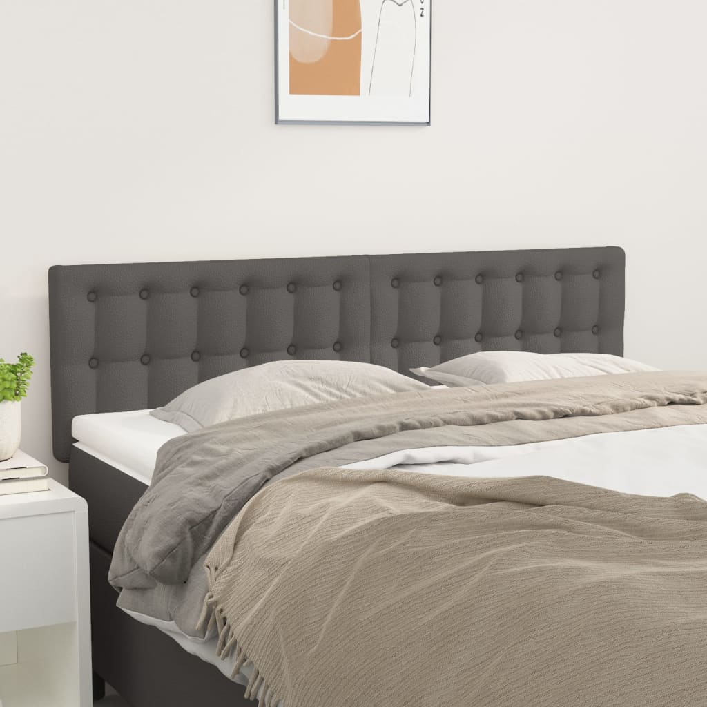 Uzglavlja siva 144x5x78/88 cm od umjetne kože