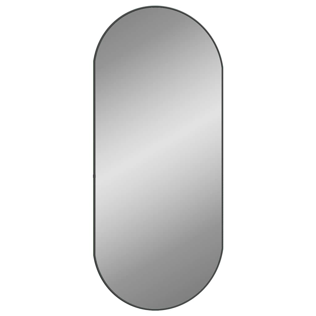 Zidno ogledalo crno 100 x 45 cm ovalno